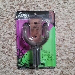 String Swing CC01K Guitar Keeper Wall Mount OS Black Walnut Wood Hanger CC01K-BW